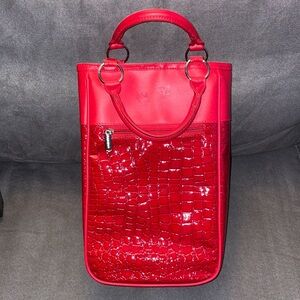 NWOT Primeware Red Insulated Wine bottle Cooler.  Holds 2 bottles.